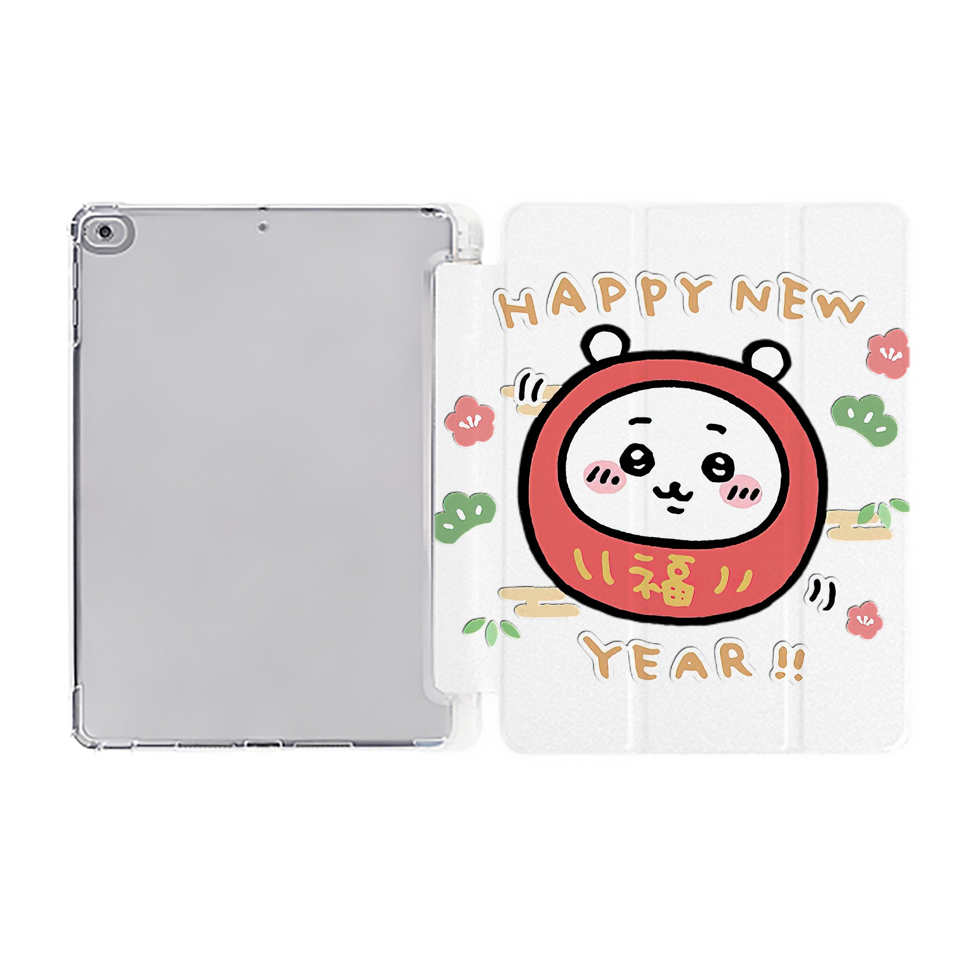（画像用） ちいかわ ちいかわ Chii-kawa chiikawa IPad ケース ペン収納付き 三つ折りスタンド PUレザー×シリコン 対応機種9.5/10.5/10.9インチ